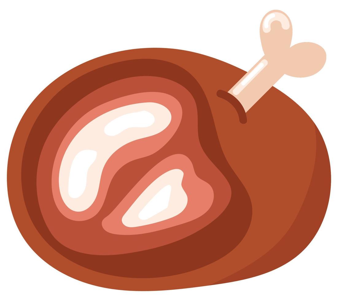 ham piece meat vector