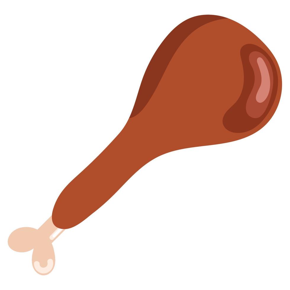 chicken leg meat vector