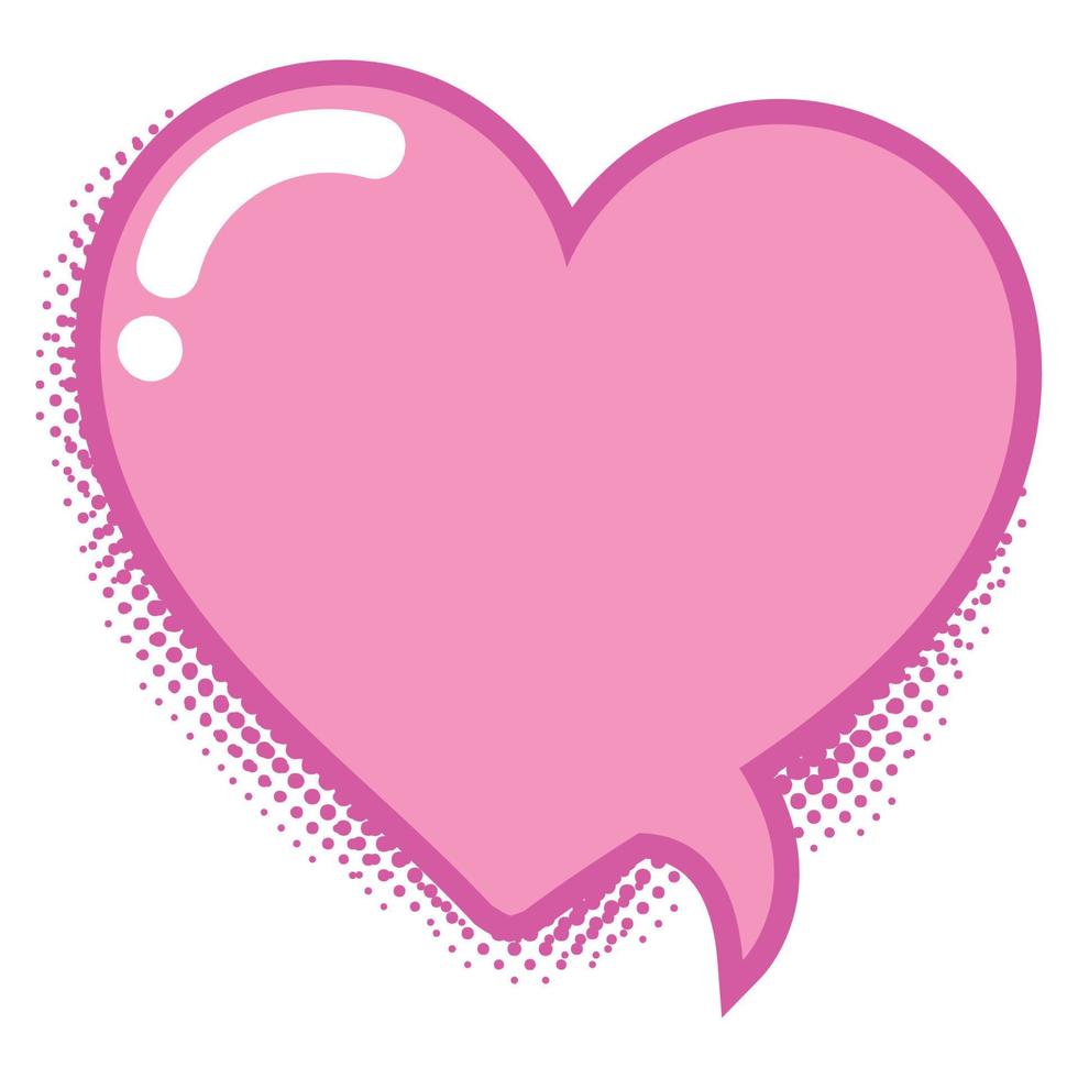 heart speech bubble vector