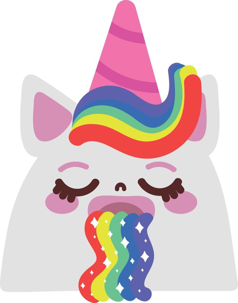 kawaii cute unicorn vector