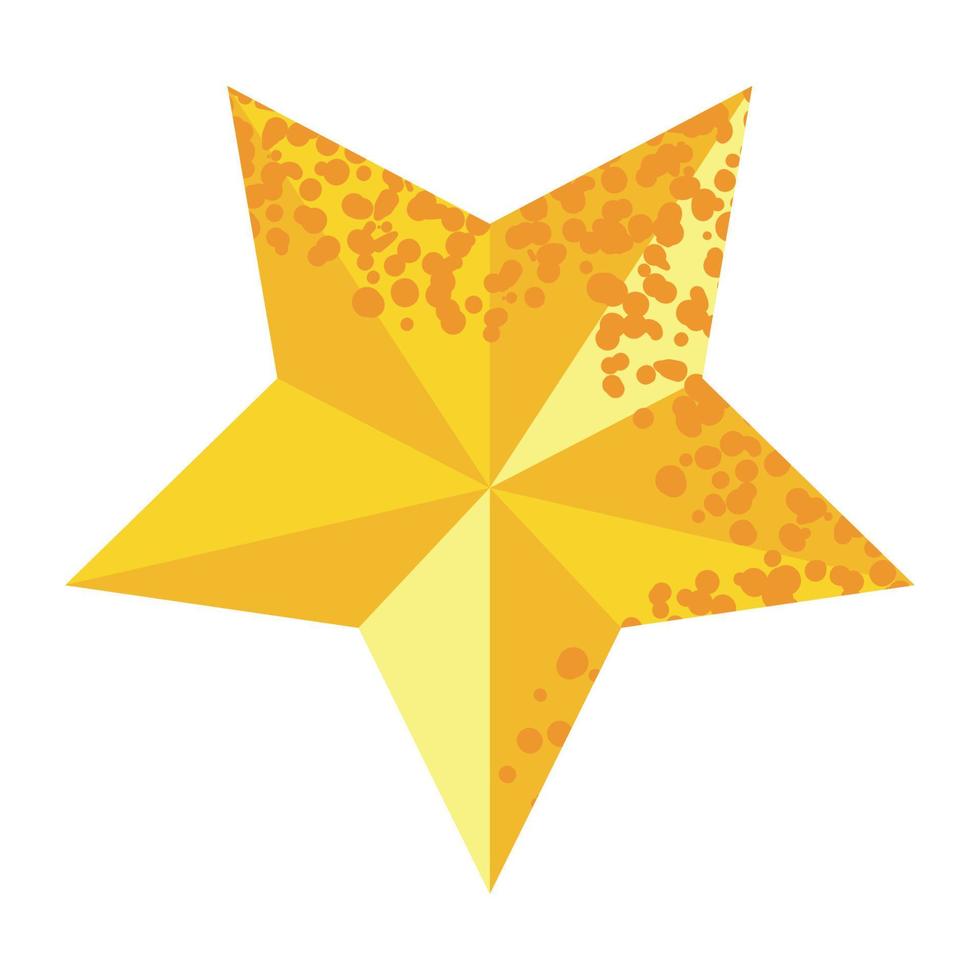 icono de estrella dorada vector