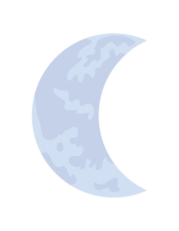 icono de luna creciente vector