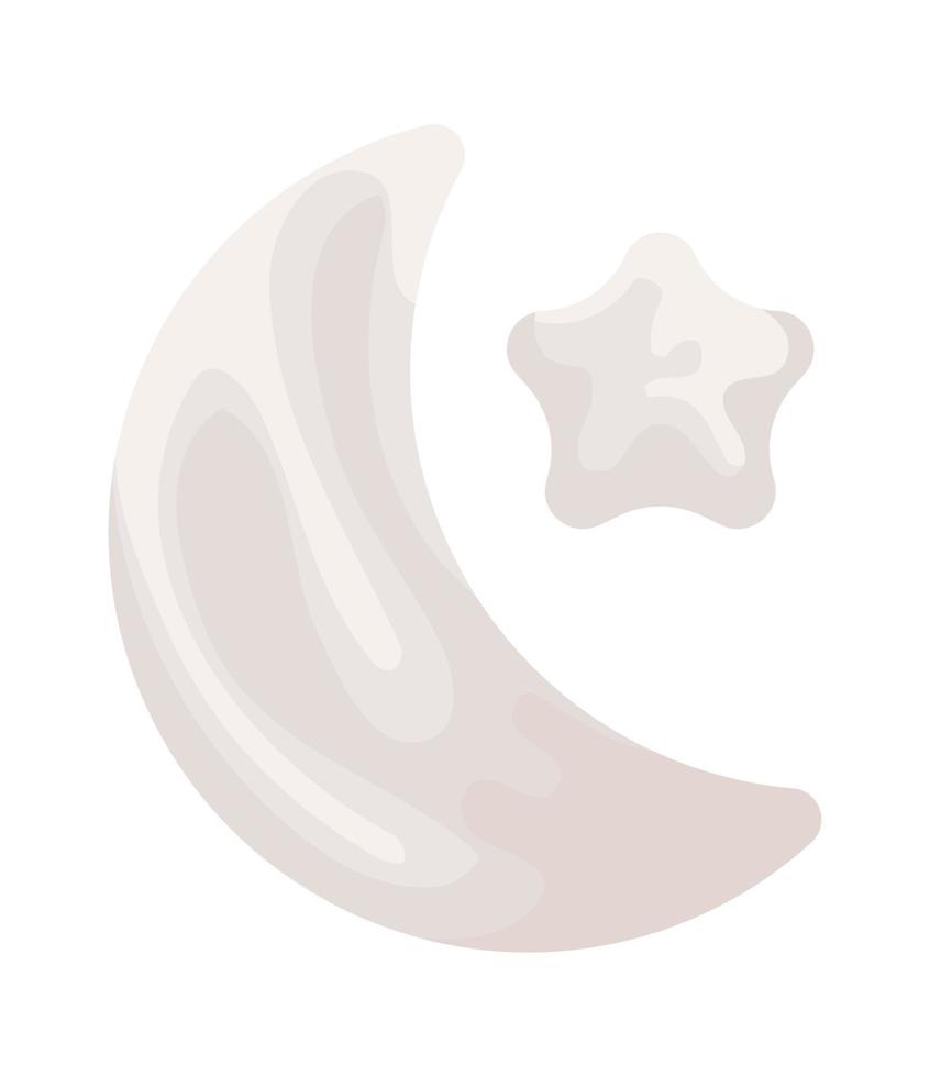 moon and star vector