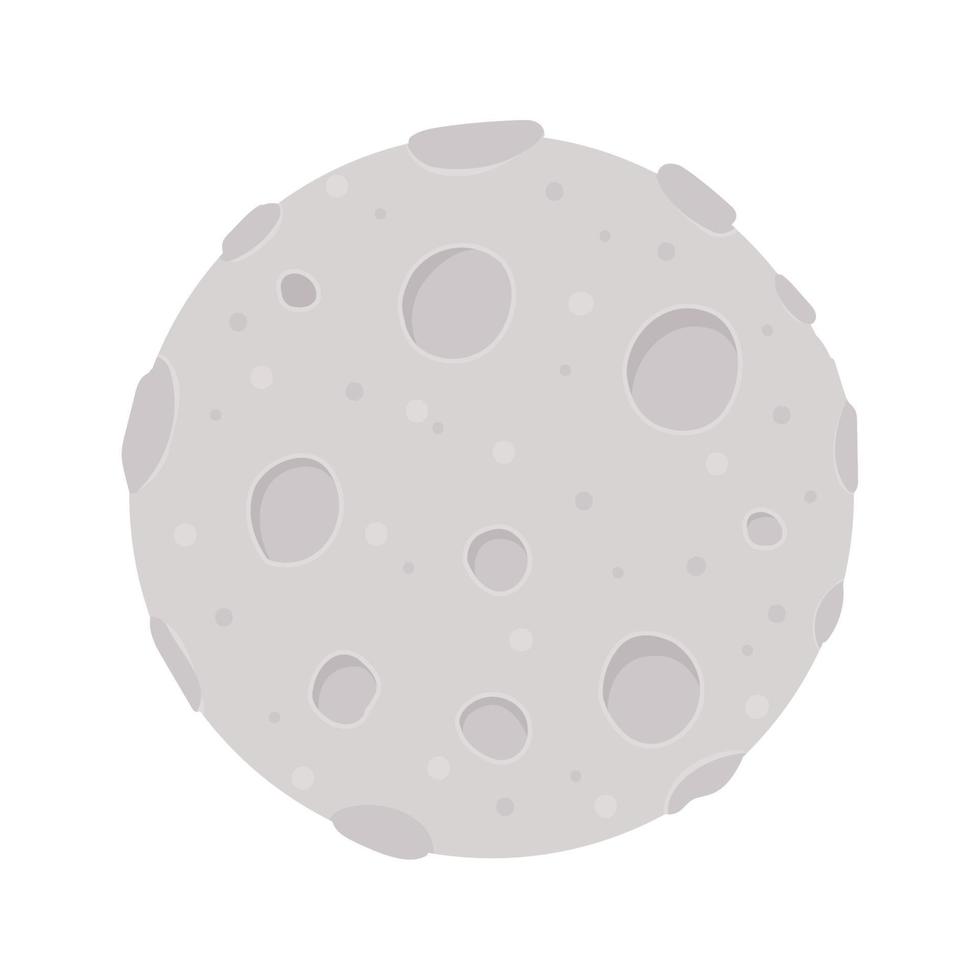 moon flat icon vector