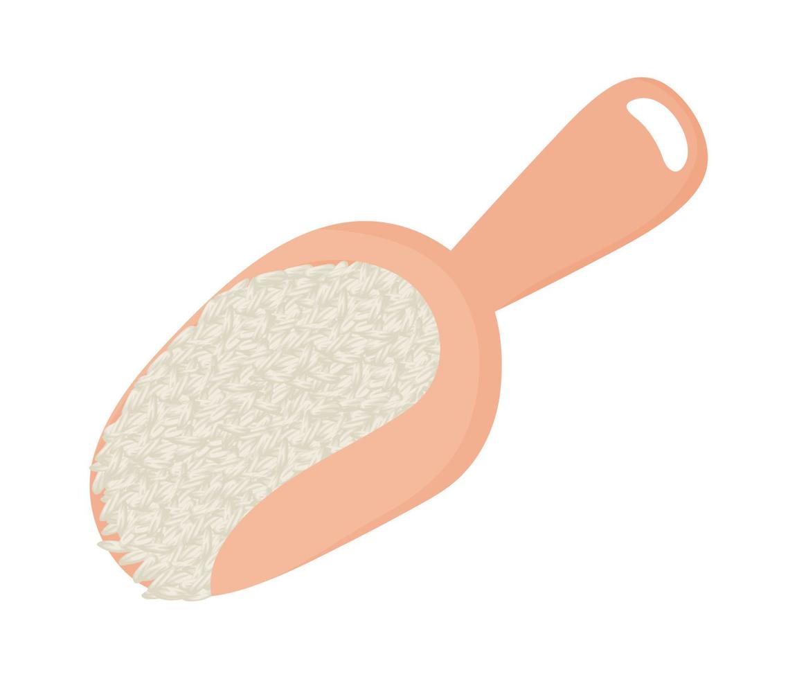 rice in a spoon vector