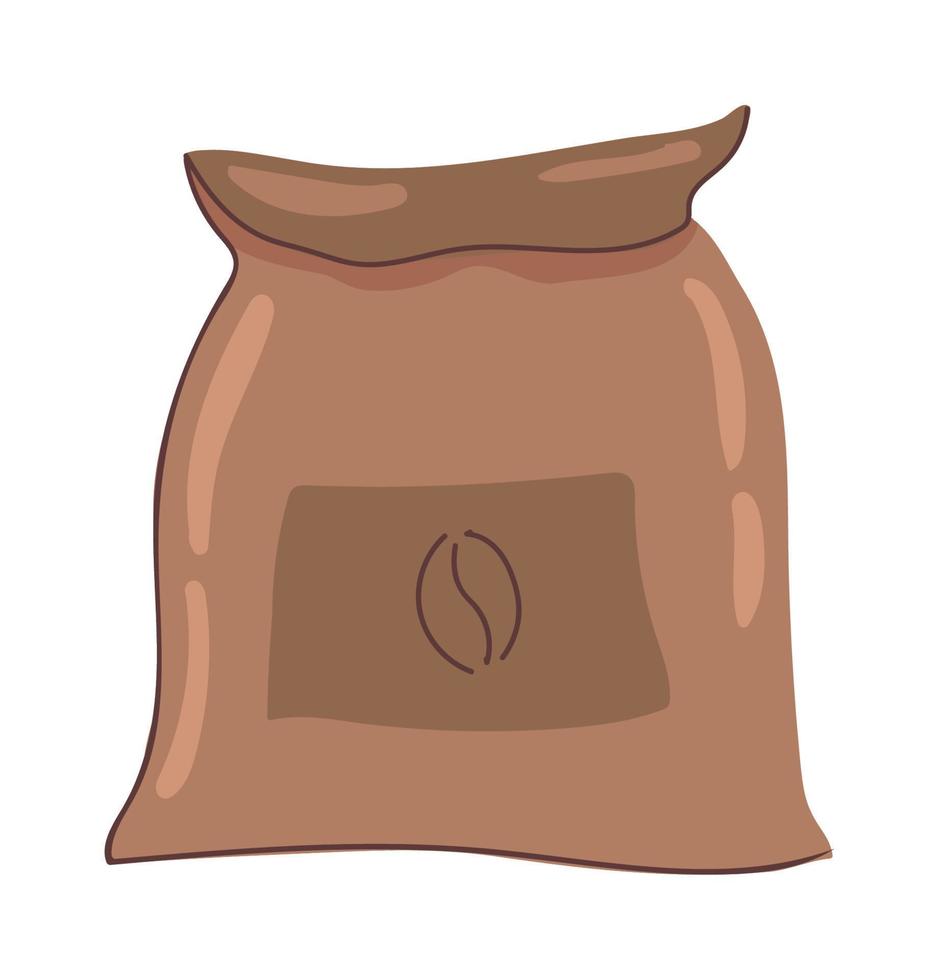 icono de saco de granos de café vector