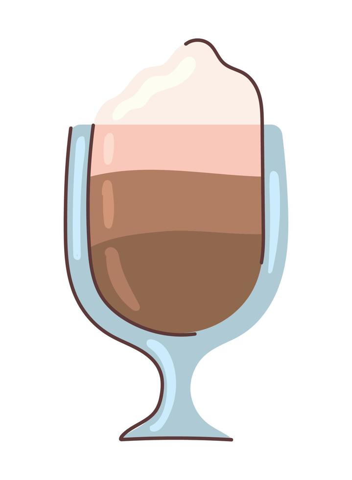 cold coffee glass icon vector