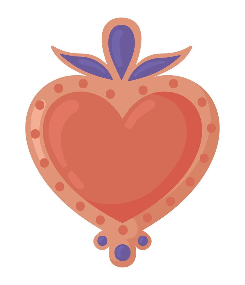 icono de corazón plano vector