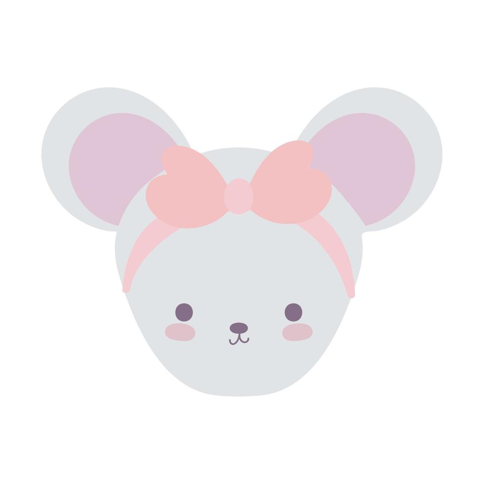 mouse female head vector