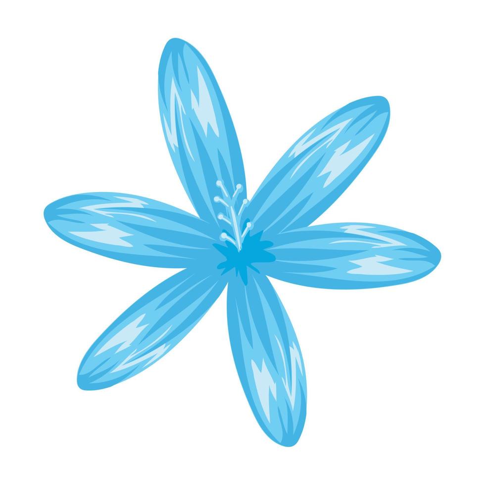 blue flower delicate vector