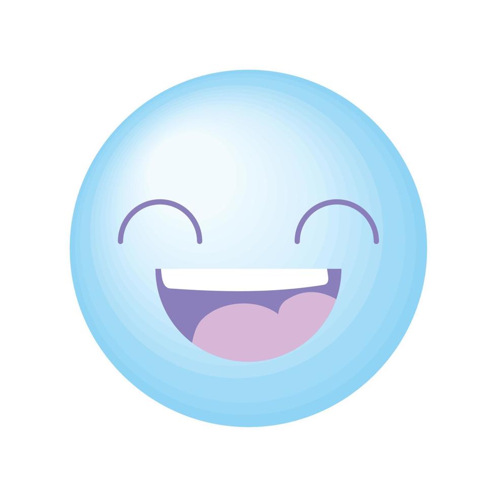 happy emoticon social media vector