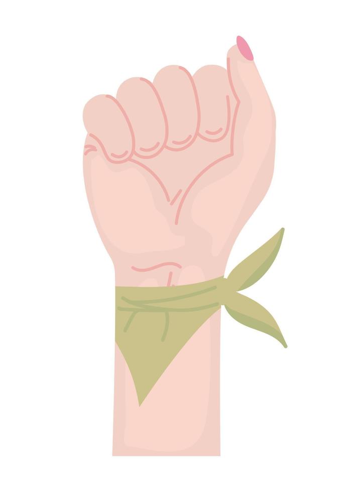 raised hand girl power vector