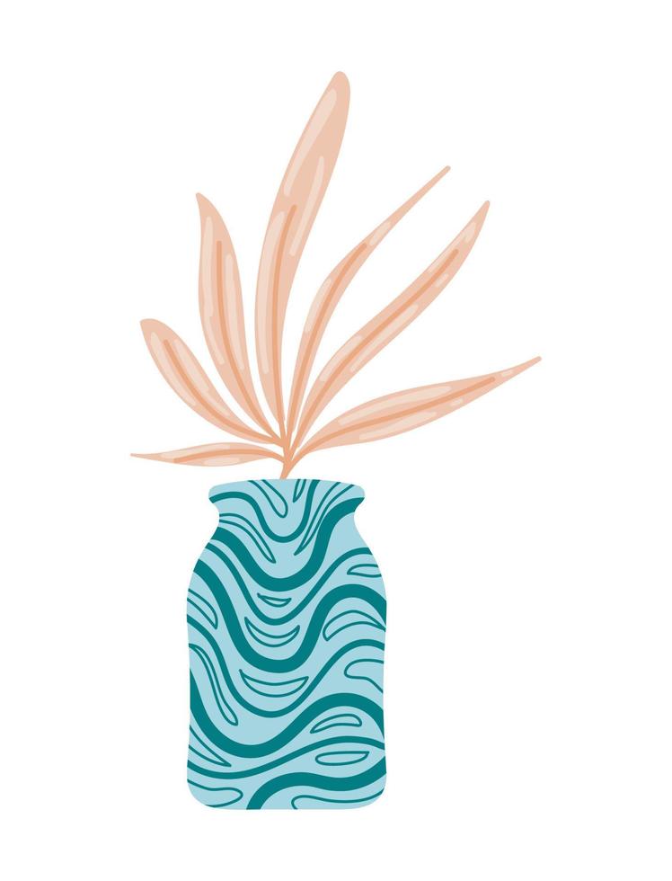 potted plant boho wild and free vector