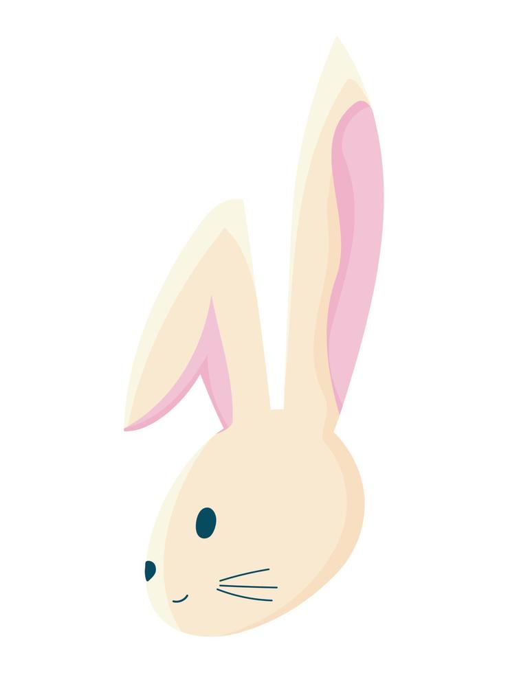 cute rabbit face vector