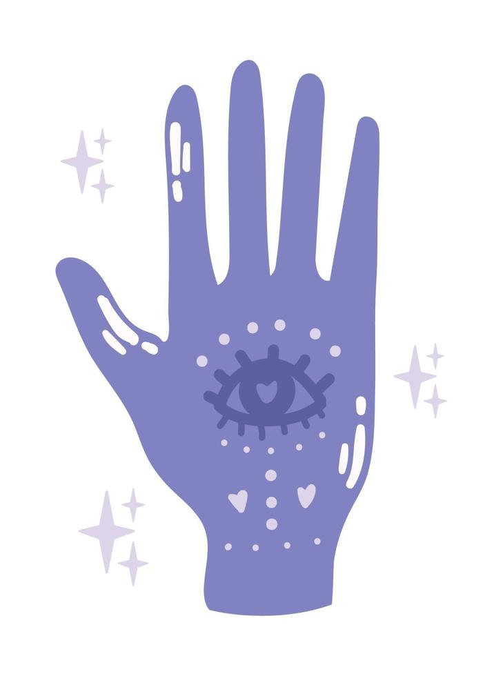 icono esotérico de la mano vector