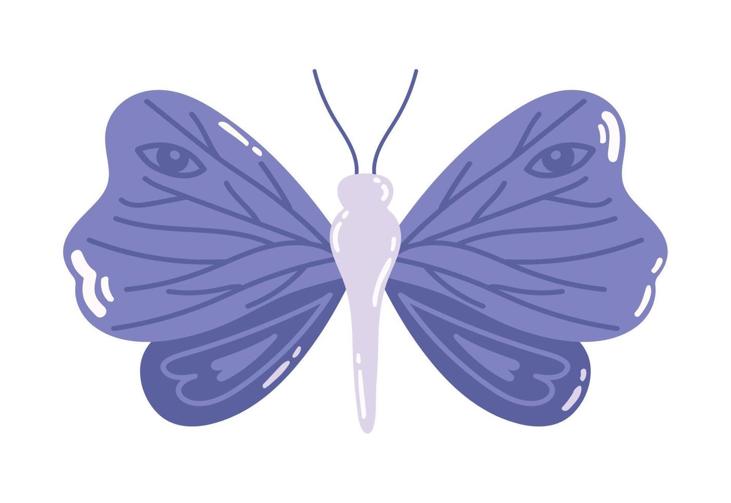 icono esotérico de mariposa vector