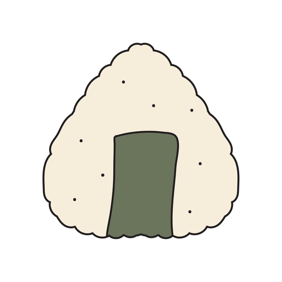 onigiri food minimalist vector