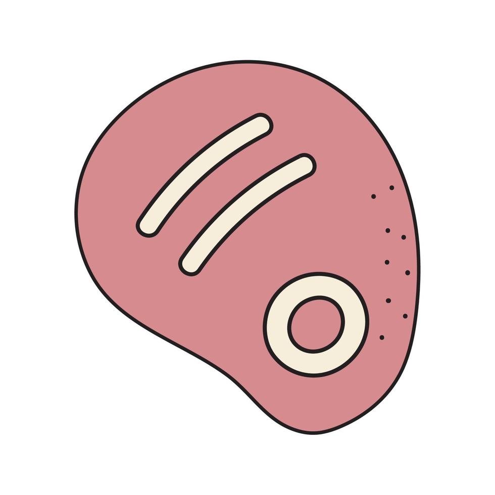 steak food minimalist vector
