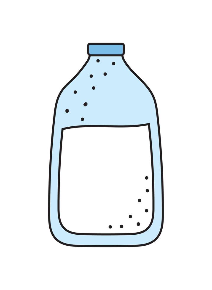 botella de leche comida minimalista vector