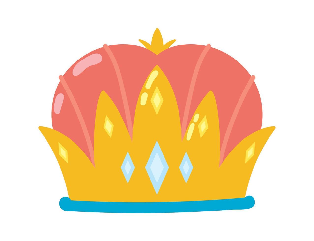 crown with gems icon vector