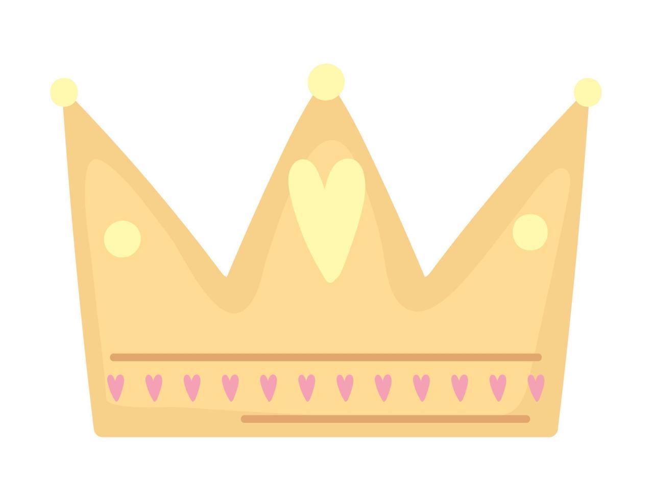 golden crown cartoon vector