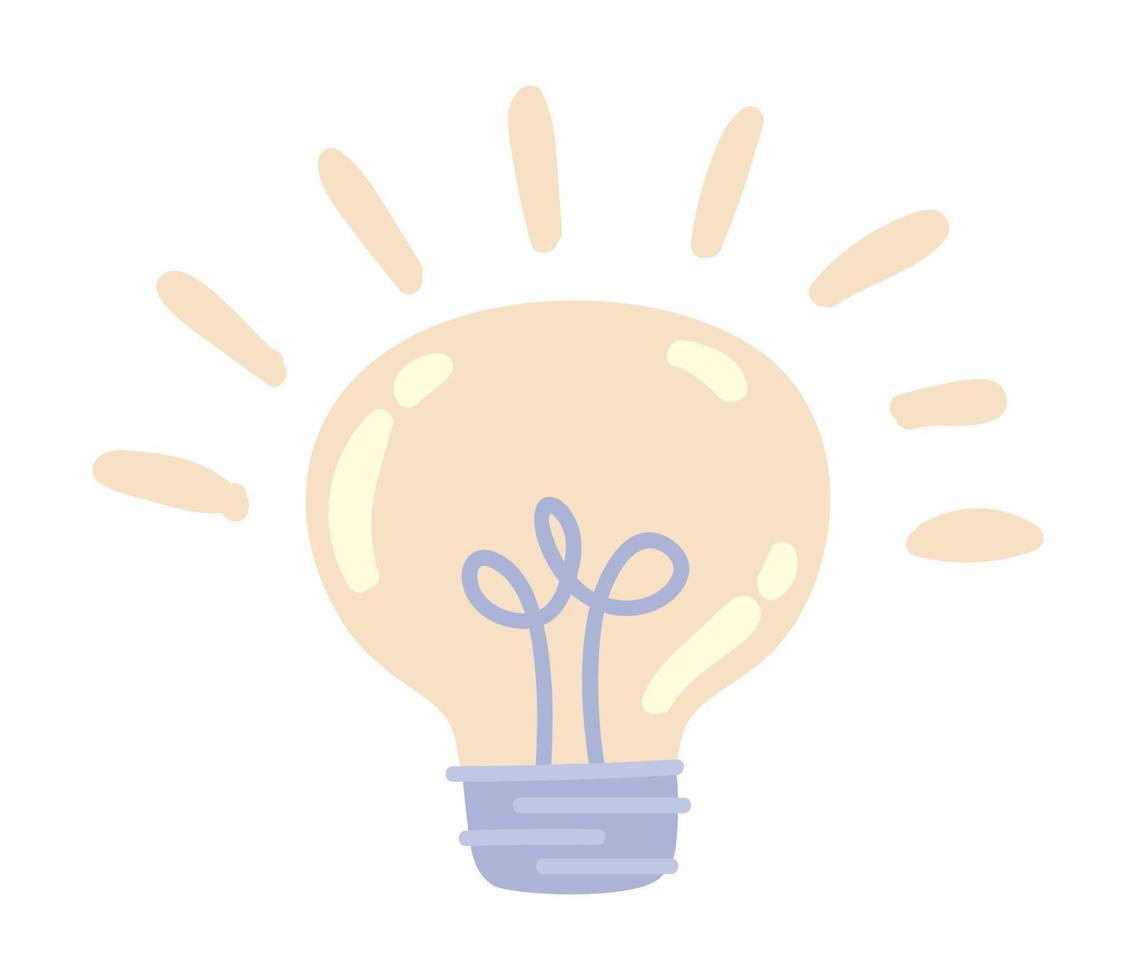 bright light bulb vector