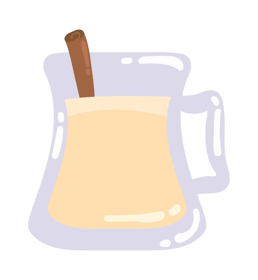 beverage with cinnamon vector