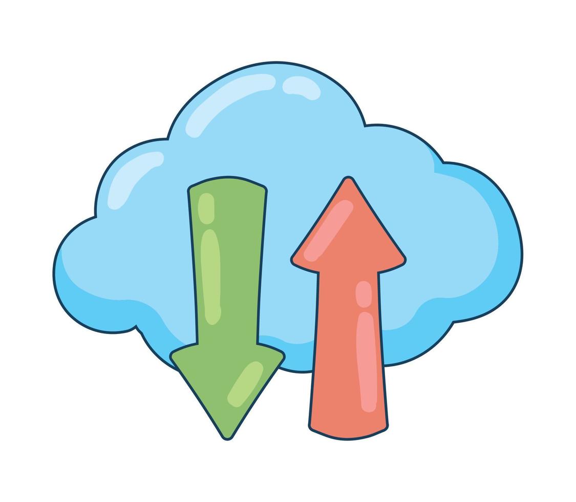 cloud data icon vector