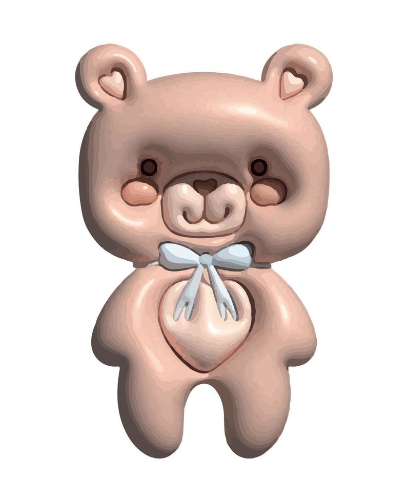 teddy bear toy vector