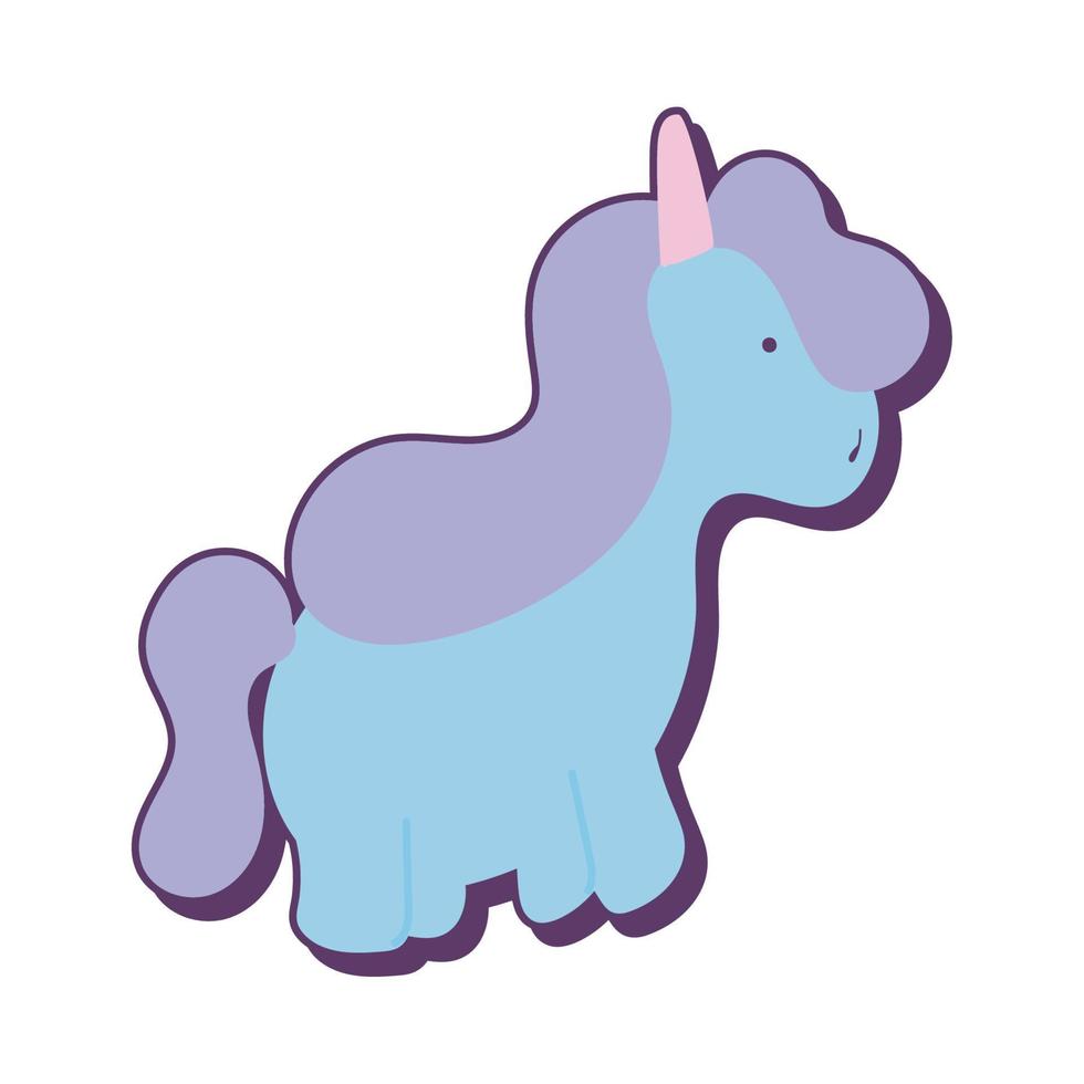 kawaii unicorn cartoon vector