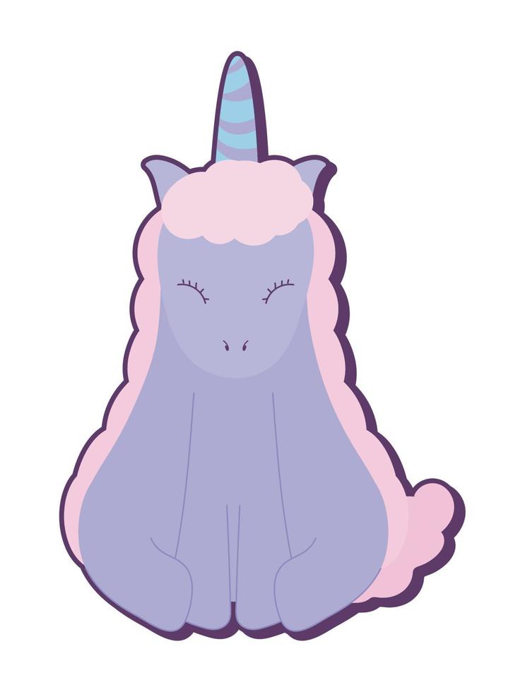 kawaii unicornio adorable vector