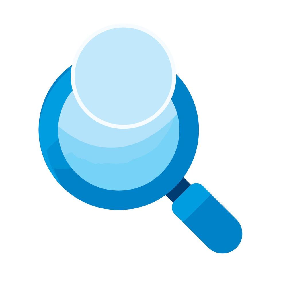 magnifier glassmorphism icon vector