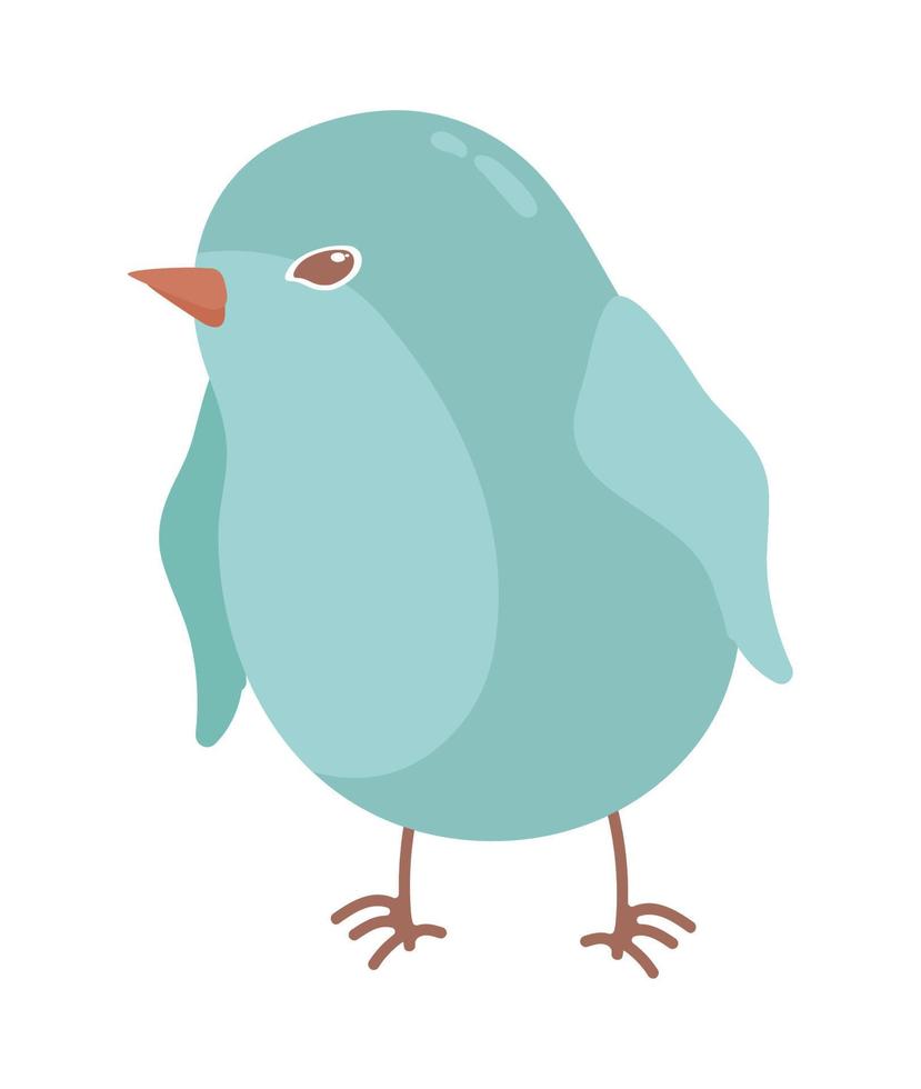 pájaro verde de dibujos animados vector