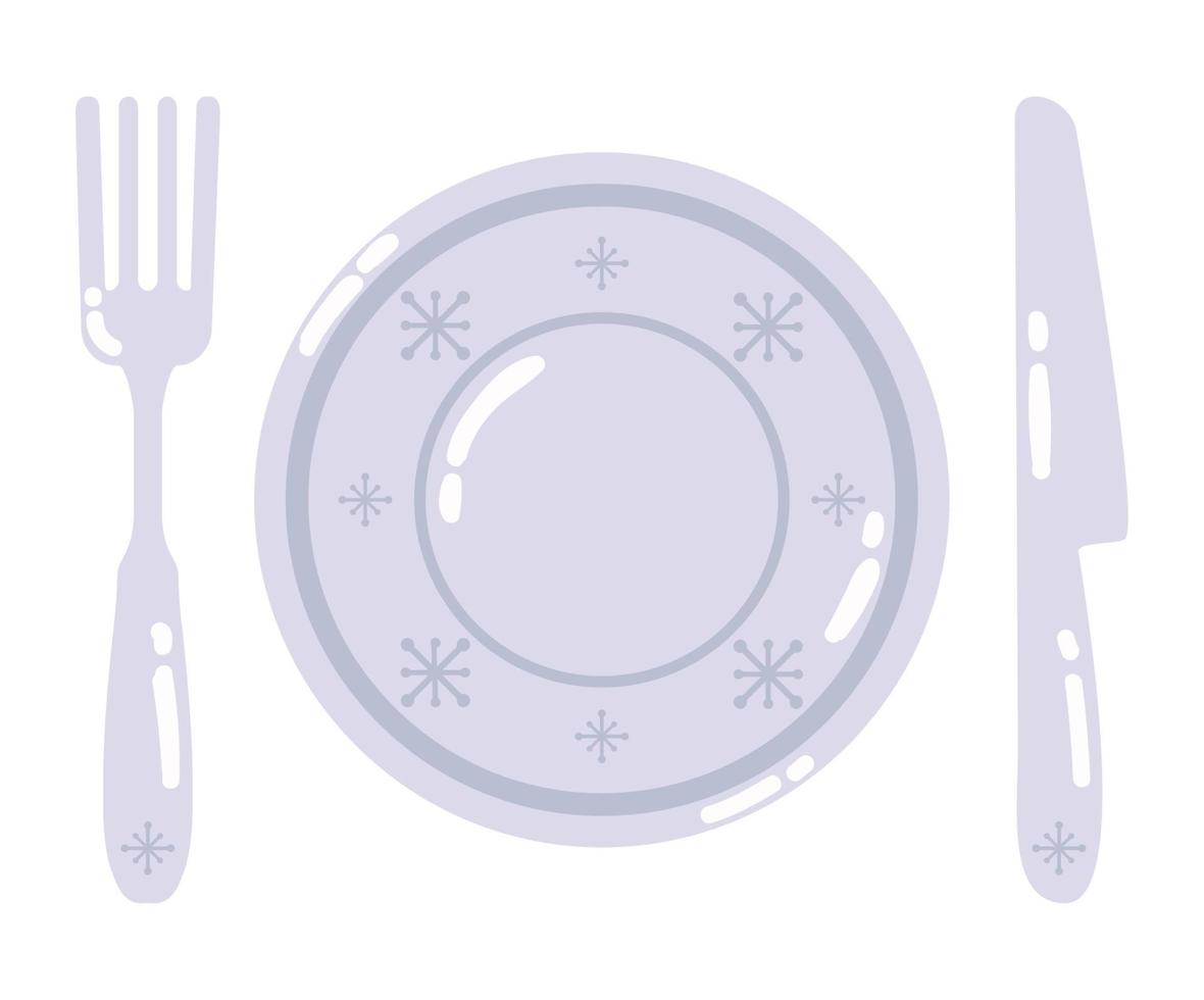 plate and cutlery vector