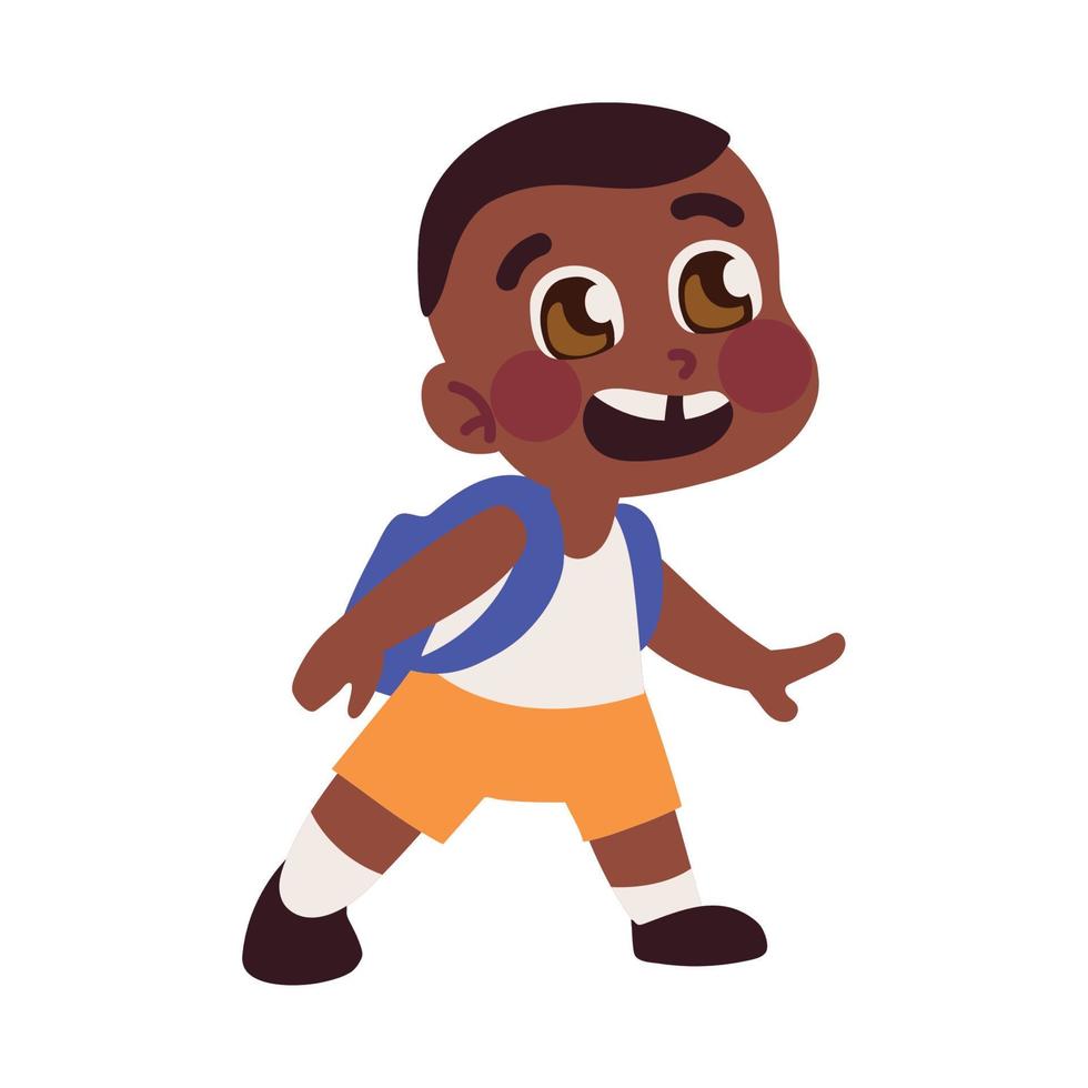 cute boy back to school vector