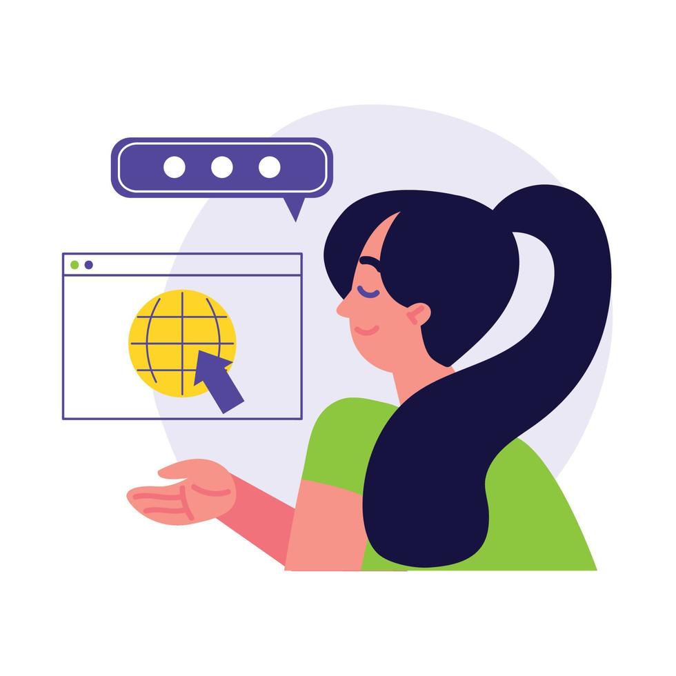 woman working in marketing vector