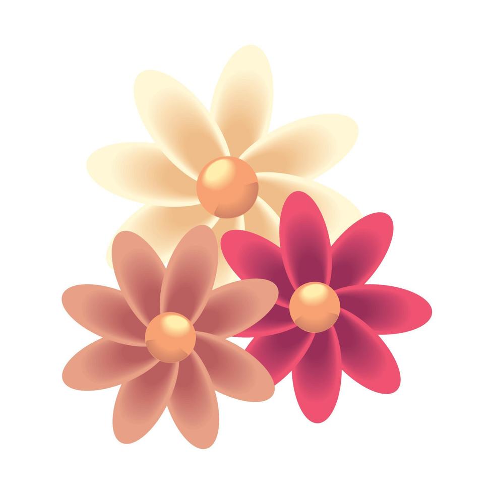 icono de flores aislado vector