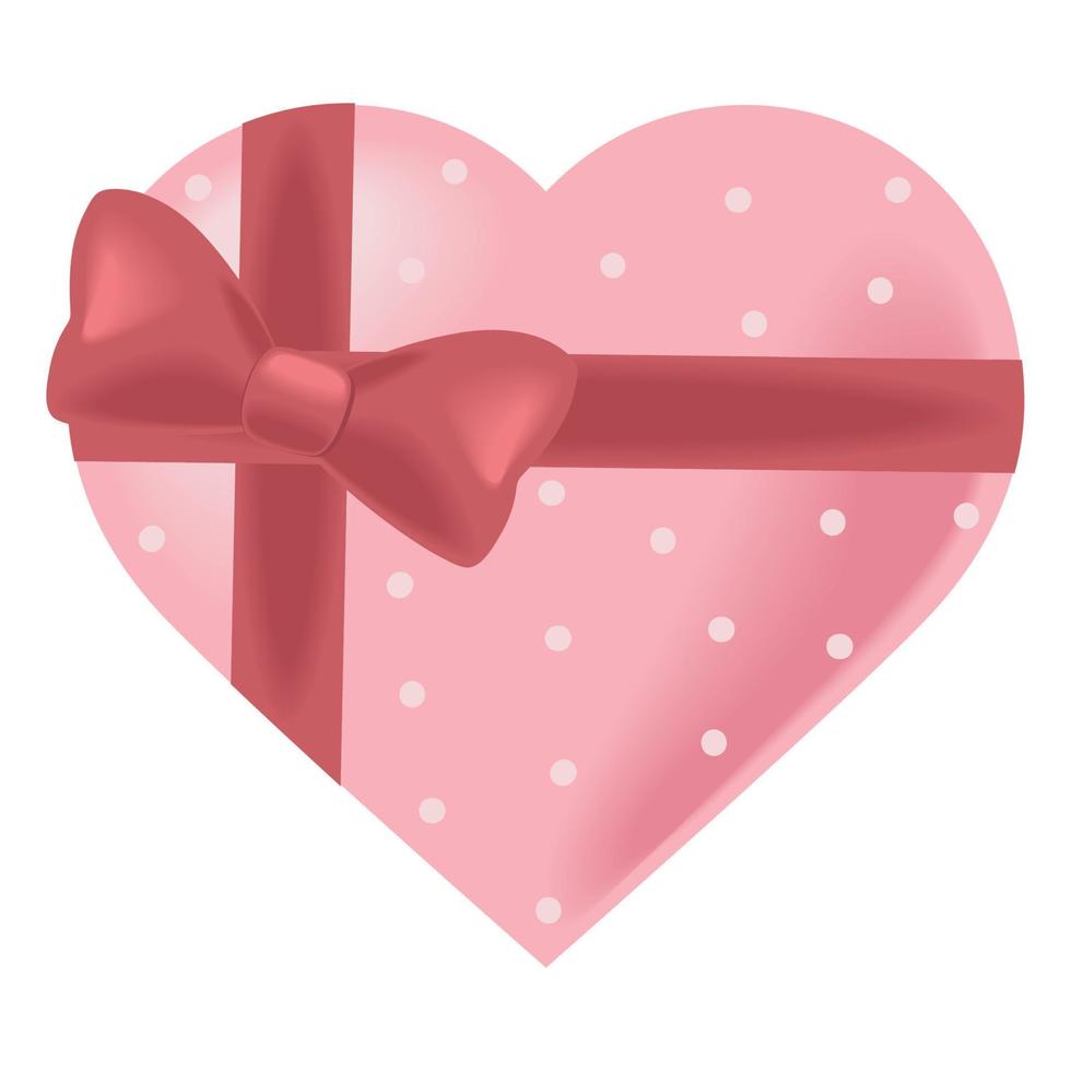 heart gift valentines day vector