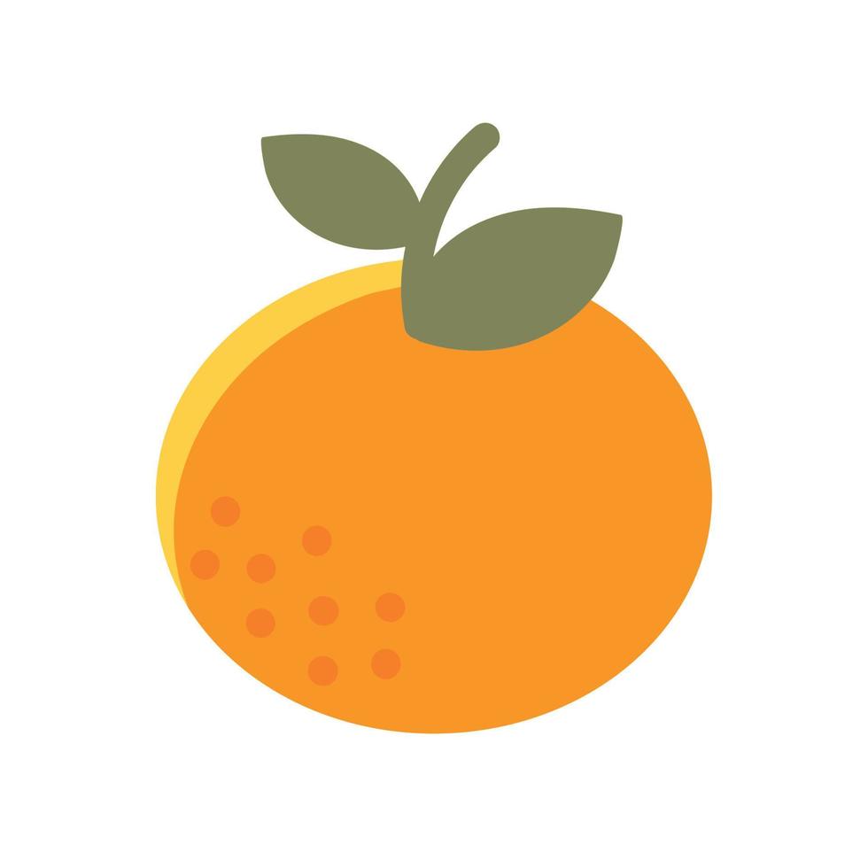 orange fruit icon vector