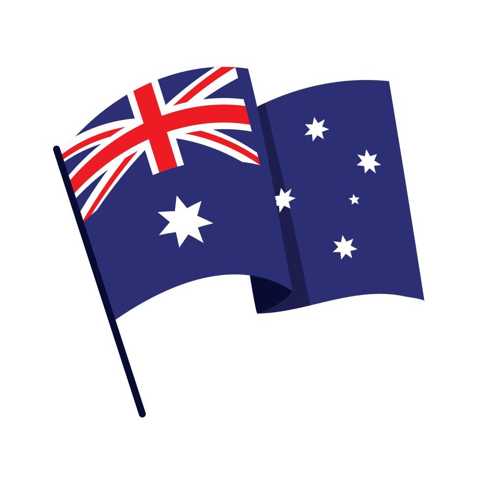 waving flag of australia vector