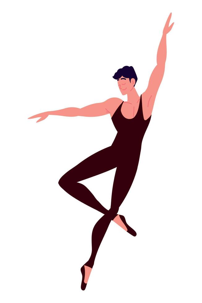 male ballet dancer vector