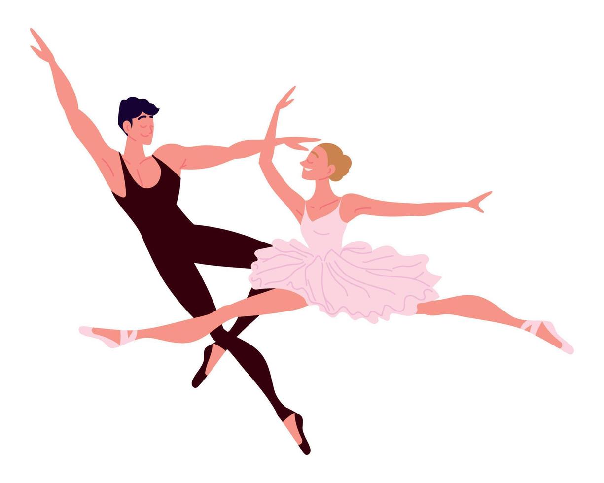 ballet couple man and woman vector