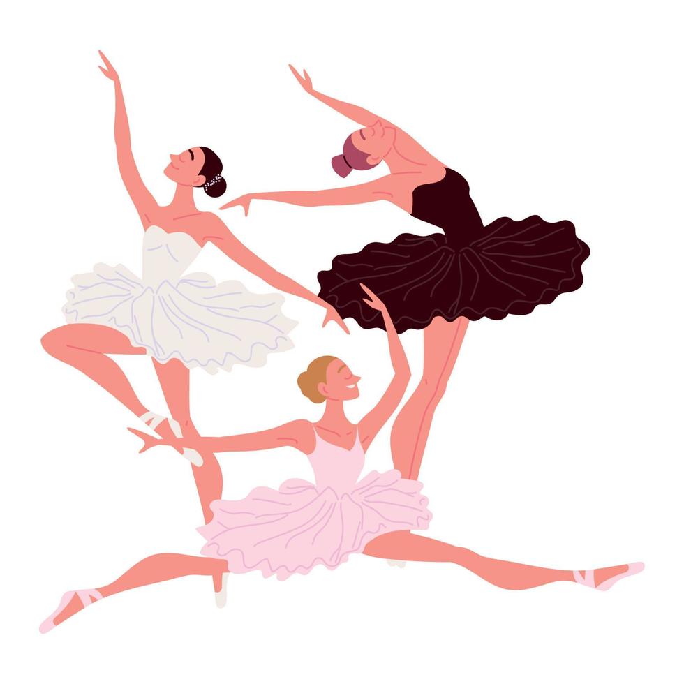 women ballet dancers vector