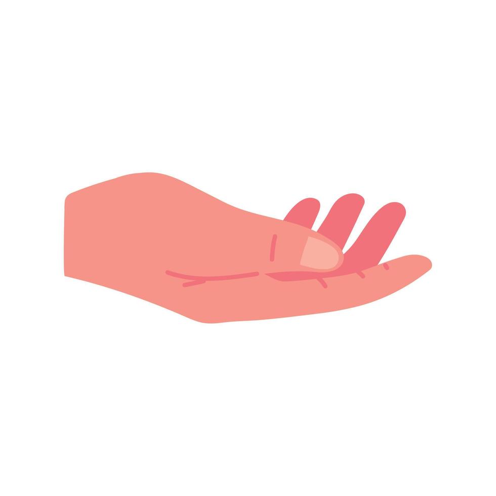 hand receiving gesture vector