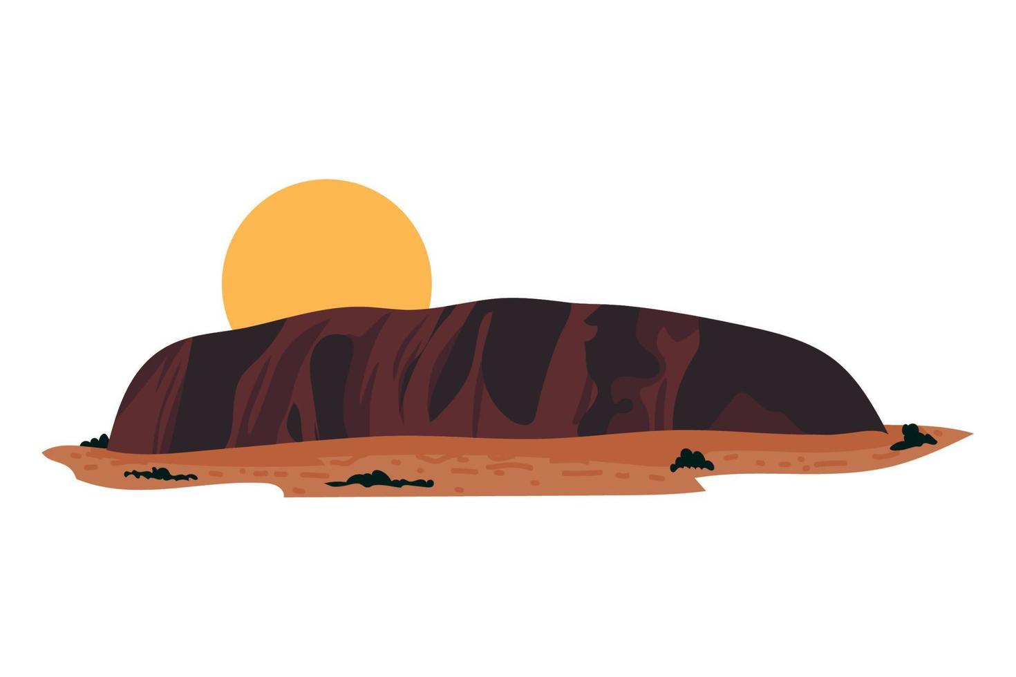 rocky mountain and sand vector