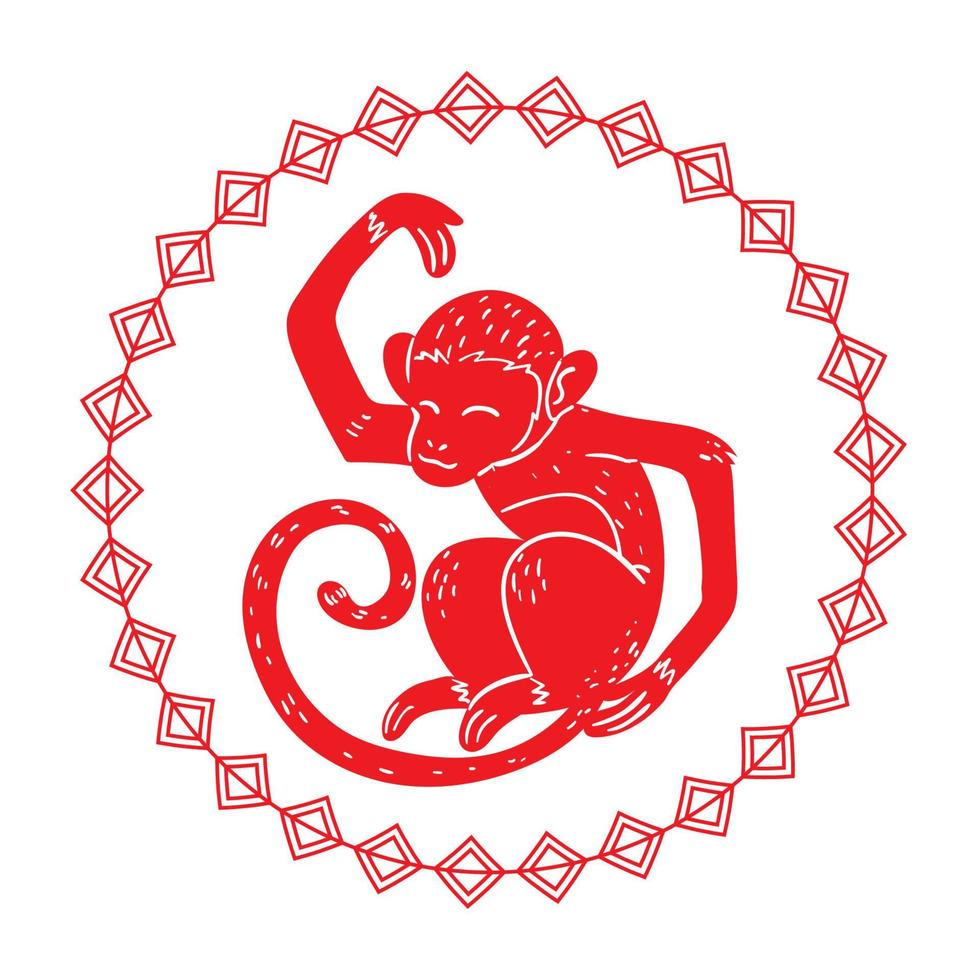 monkey chinese zodiac vector