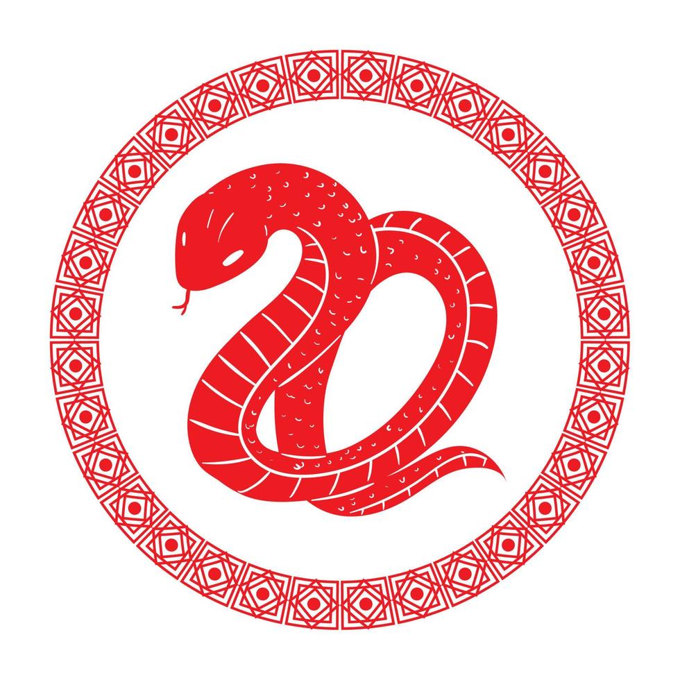 serpiente zodiaco chino vector