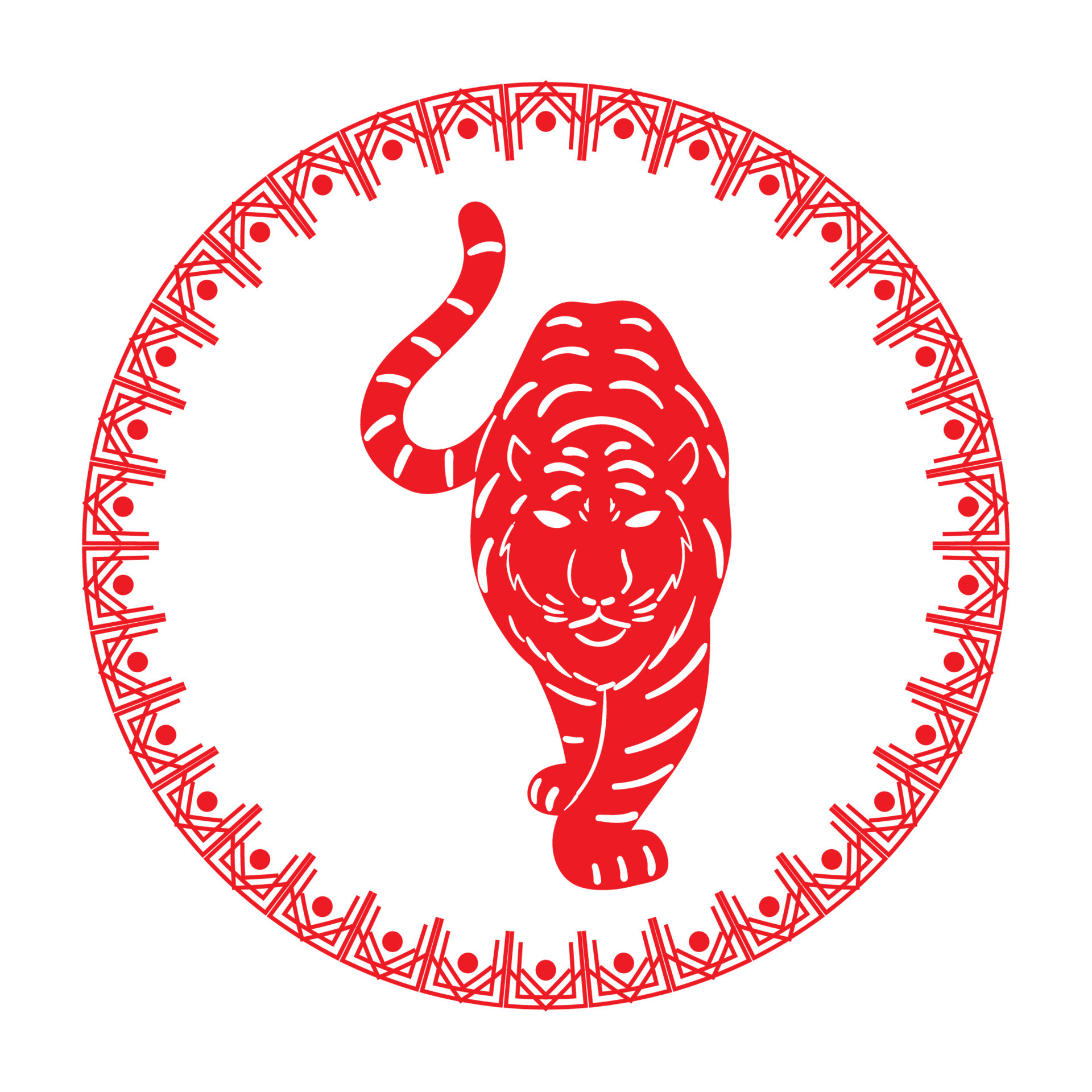 tiger chinese zodiac 16756186 Vector Art at Vecteezy