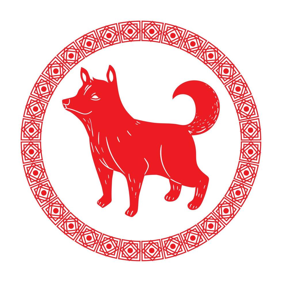 fox chinese zodiac vector