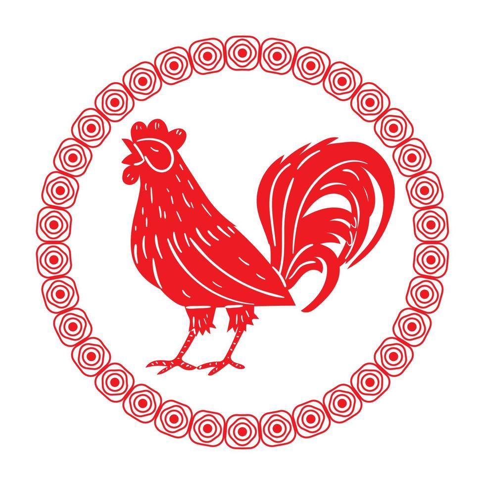 rooster chinese zodiac vector
